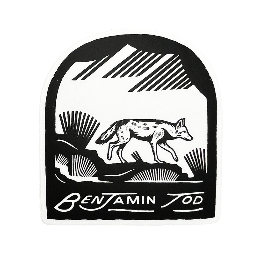 Benjamin Tod Coyote Sticker (4") - Benjamin Tod & the Lost Dog Street Band