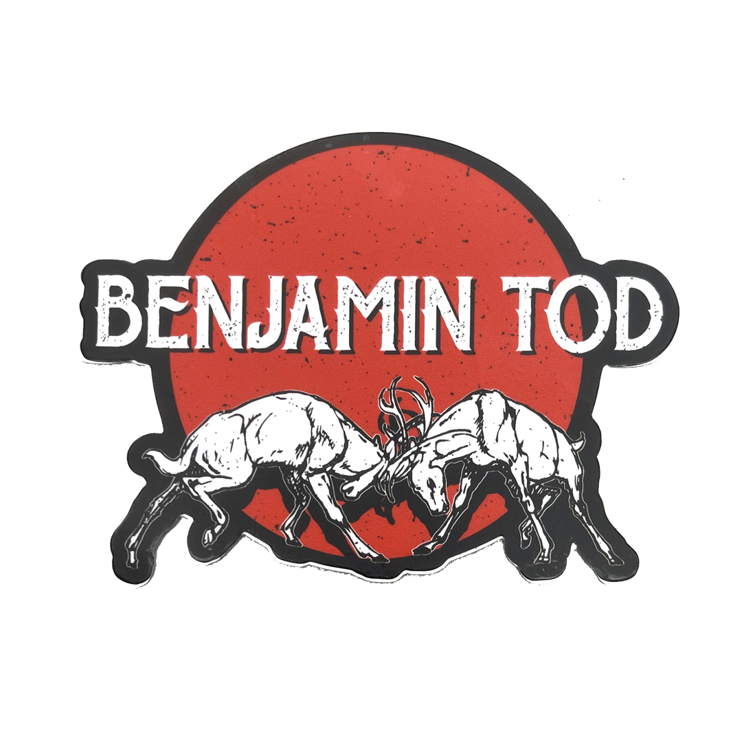 Benjamin Tod Bucks Sticker (4") - Benjamin Tod & the Lost Dog Street Band