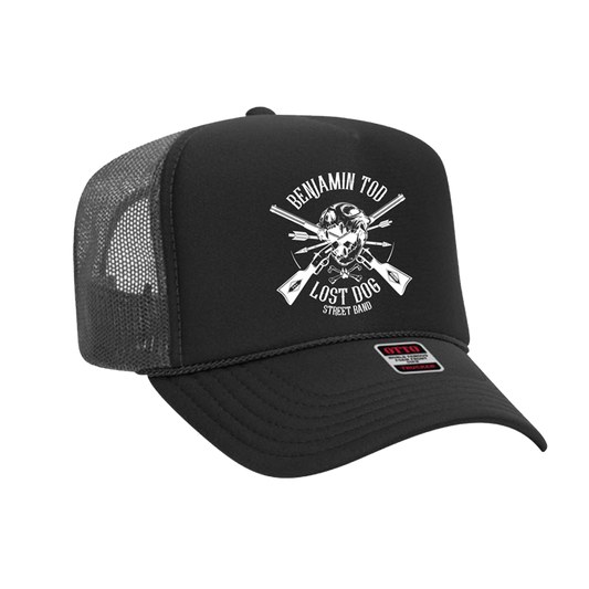 Benjamin Tod & The Lost Dog Street Band Skull Logo Trucker Hat - Benjamin Tod & the Lost Dog Street Band
