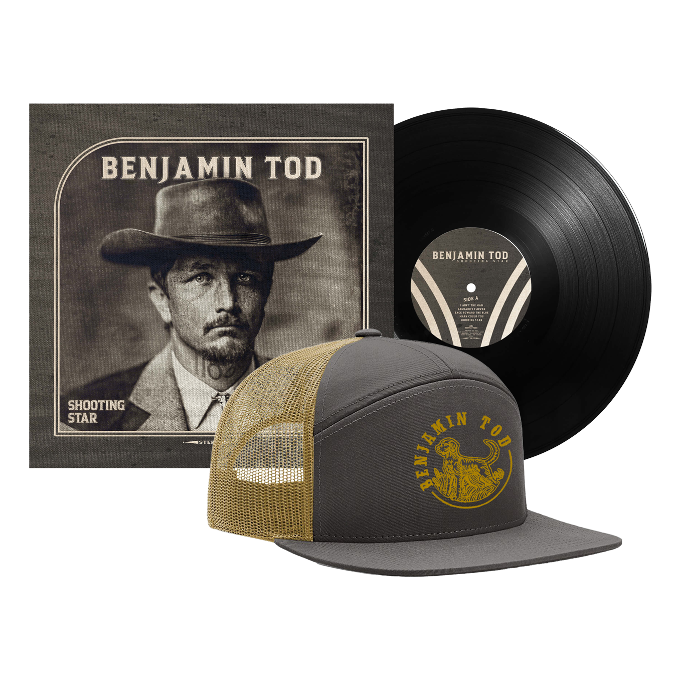 Shooting Star Hat Fan Pack (Black) PRE-ORDER - Benjamin Tod & the Lost Dog Street Band