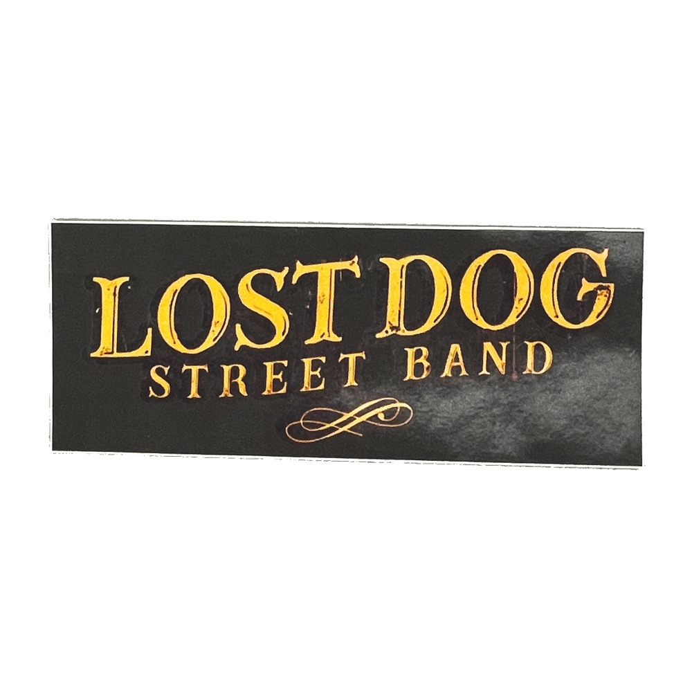 Lost Dog Street Band Sticker (Grey)(5") - Benjamin Tod & the Lost Dog Street Band