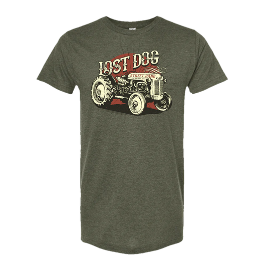 Lost Dog Street Band Tractor Tee (Military Green) - Benjamin Tod & the Lost Dog Street Band