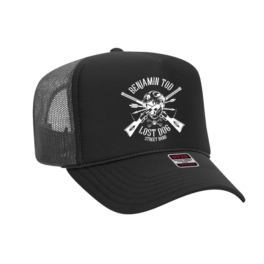 Benjamin Tod & The Lost Dog Street Band Skull Logo Trucker Hat